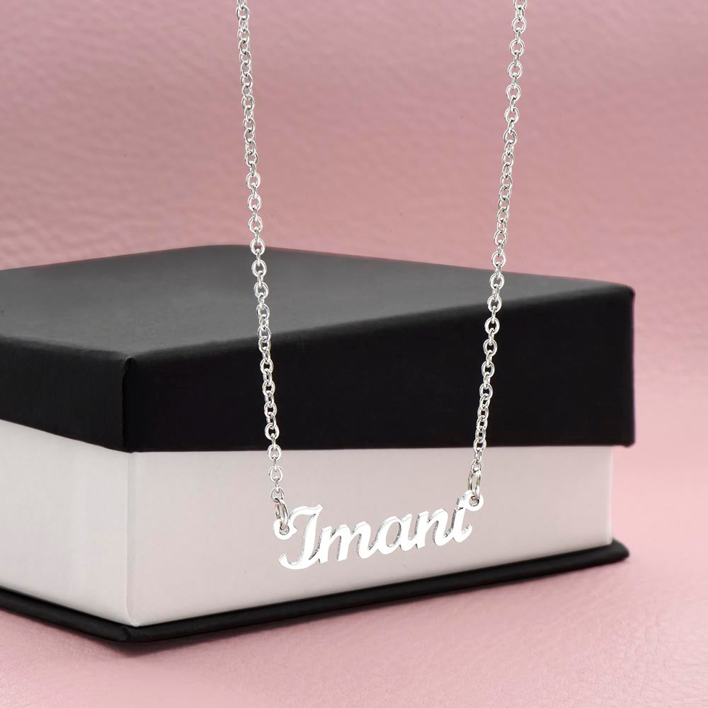 Eman store name necklace