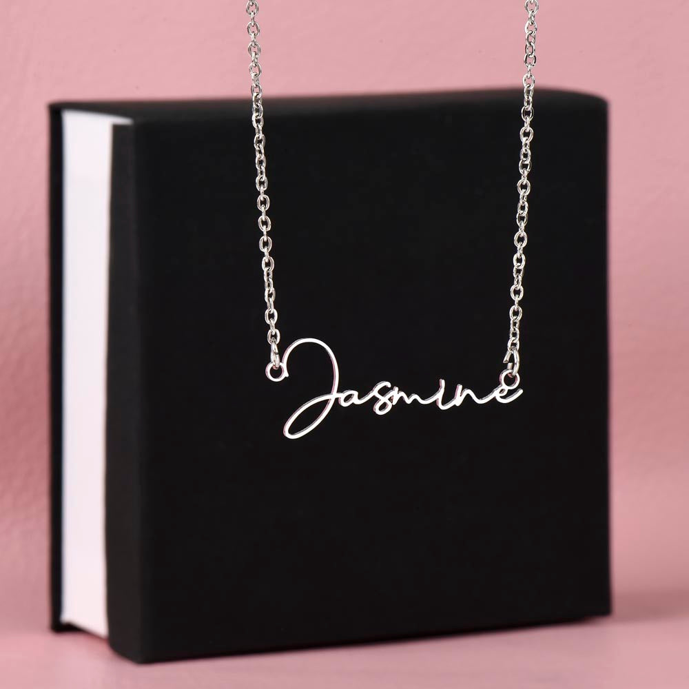 To My Future Wife I Promise to Be Your Best Friend Signature Name Necklace-Express Your Love Gifts