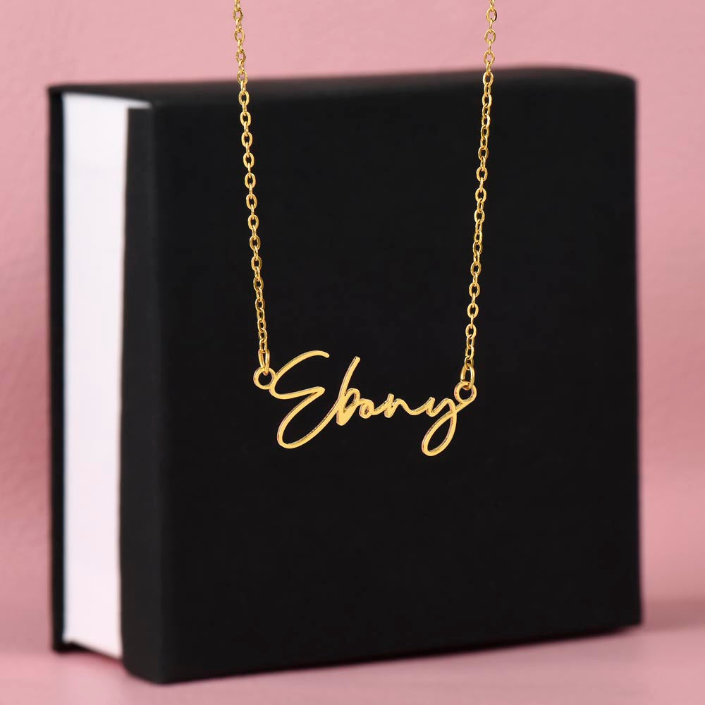 To My Amazing Mom There are Not Enough Words Signature Name Necklace-Express Your Love Gifts