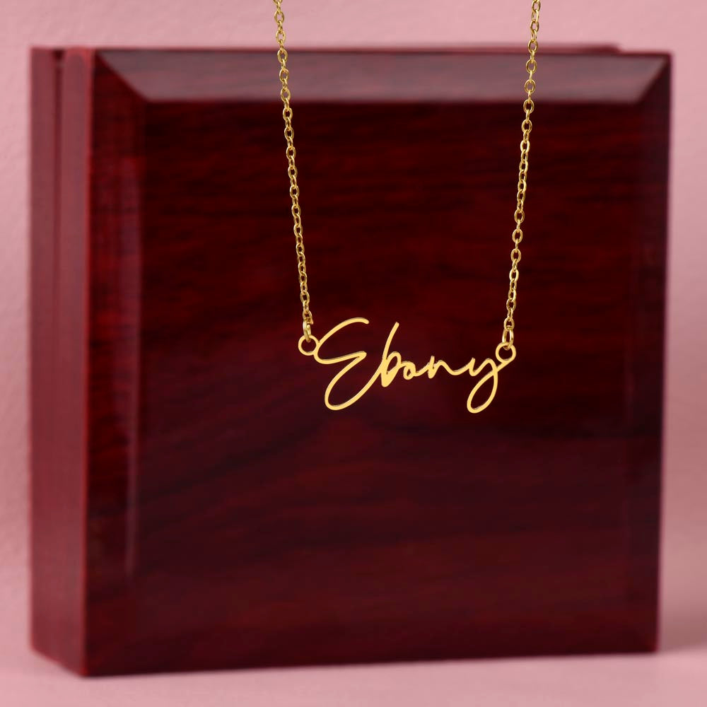 To My Amazing Mom There are Not Enough Words Signature Name Necklace-Express Your Love Gifts