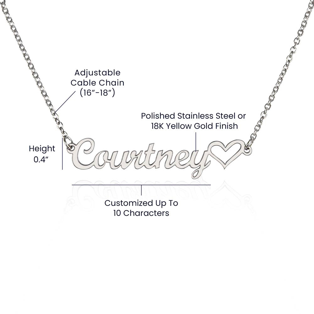 To My Future Wife I Promise to Be Your Best Friend Name Necklace With Heart-Express Your Love Gifts