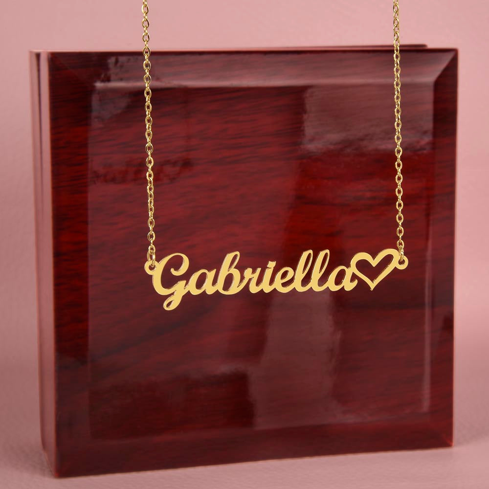 To My Wife A Cute Loving Name Necklace With Heart-Express Your Love Gifts