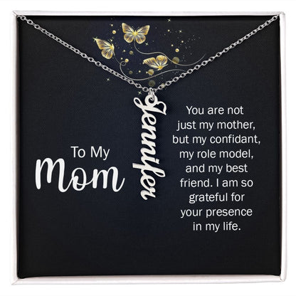 To My Mom You Are Not Just My Mother Vertical Name Necklace-Express Your Love Gifts