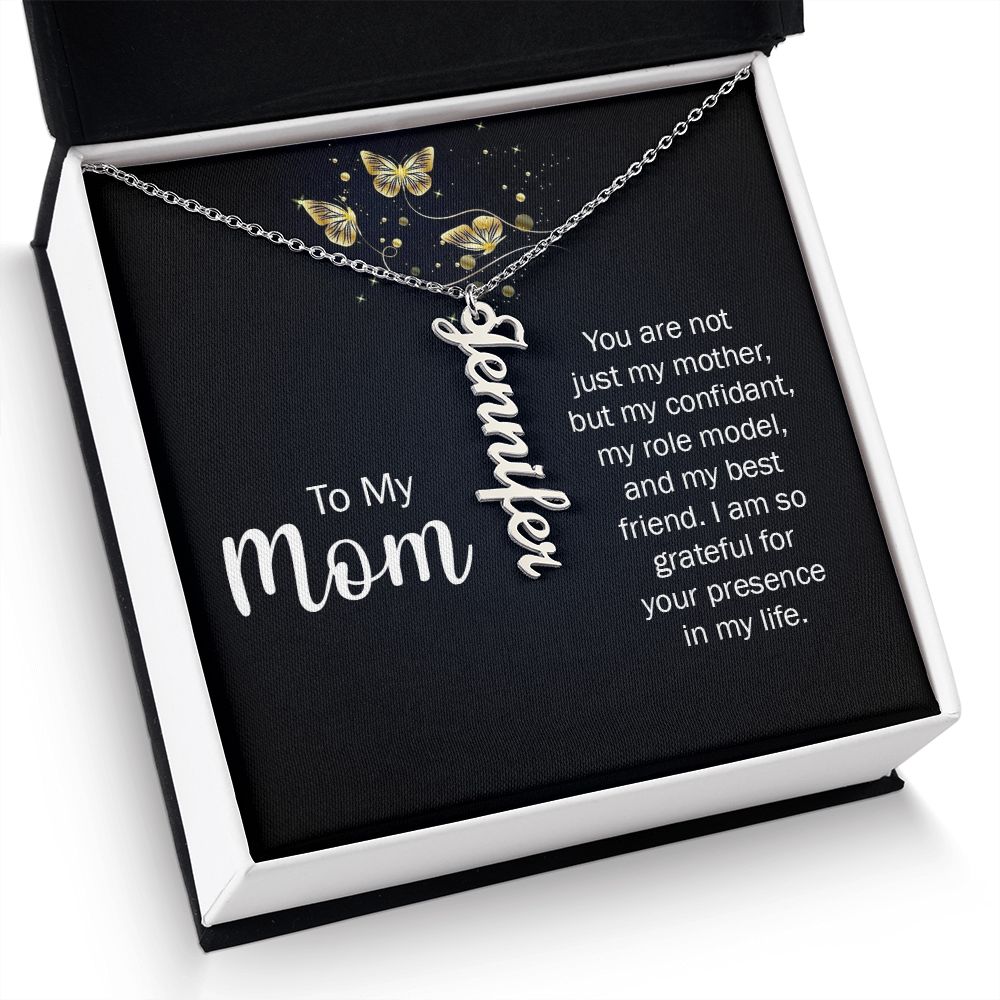 To My Mom You Are Not Just My Mother Vertical Name Necklace-Express Your Love Gifts