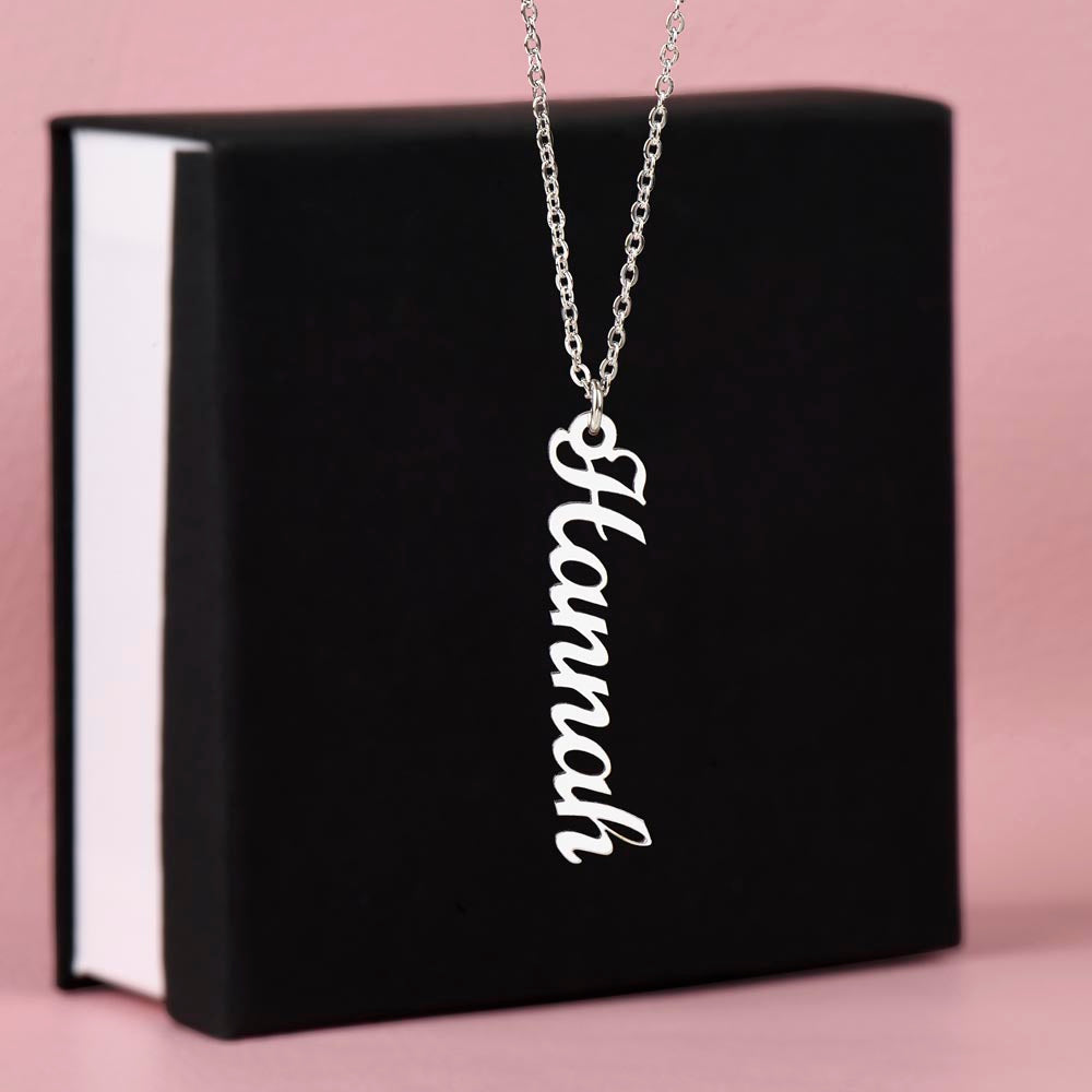 To My Daughter You Are Capable of Achieving Anything Vertical Name Necklace-Express Your Love Gifts