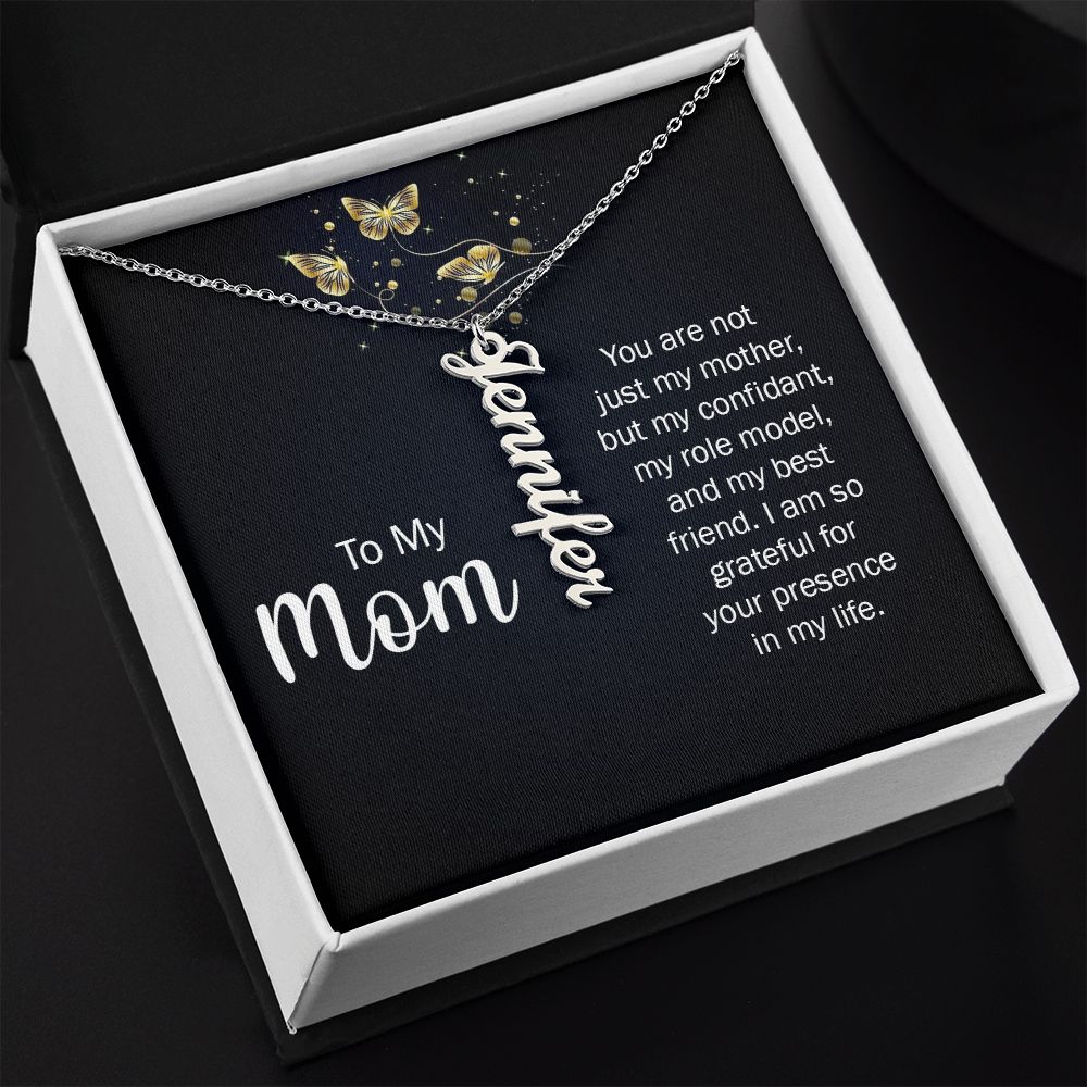 To My Mom You Are Not Just My Mother Vertical Name Necklace-Express Your Love Gifts