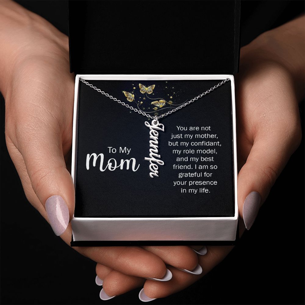 To My Mom You Are Not Just My Mother Vertical Name Necklace-Express Your Love Gifts