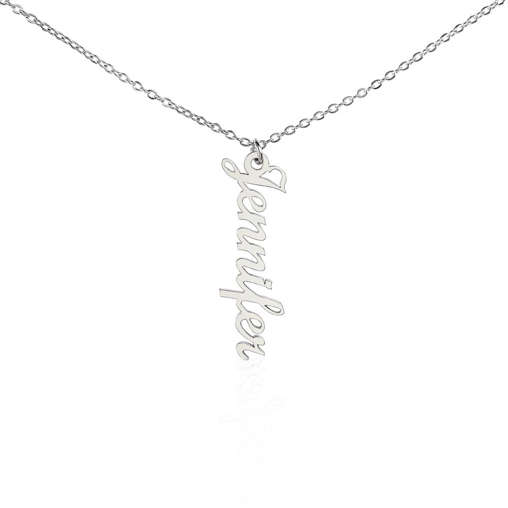 To My Wife So Much Joy and Happiness Vertical Name Necklace-Express Your Love Gifts