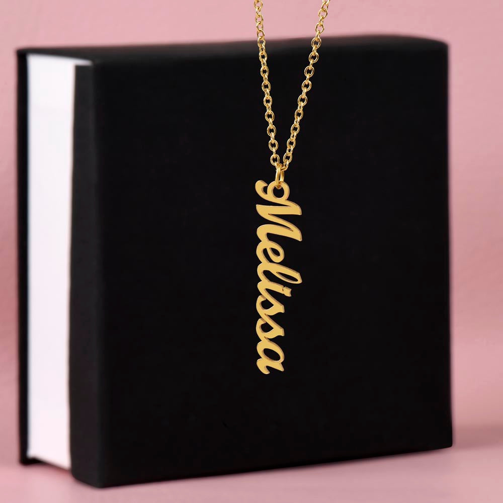 To My Wife So Much Joy and Happiness Vertical Name Necklace-Express Your Love Gifts