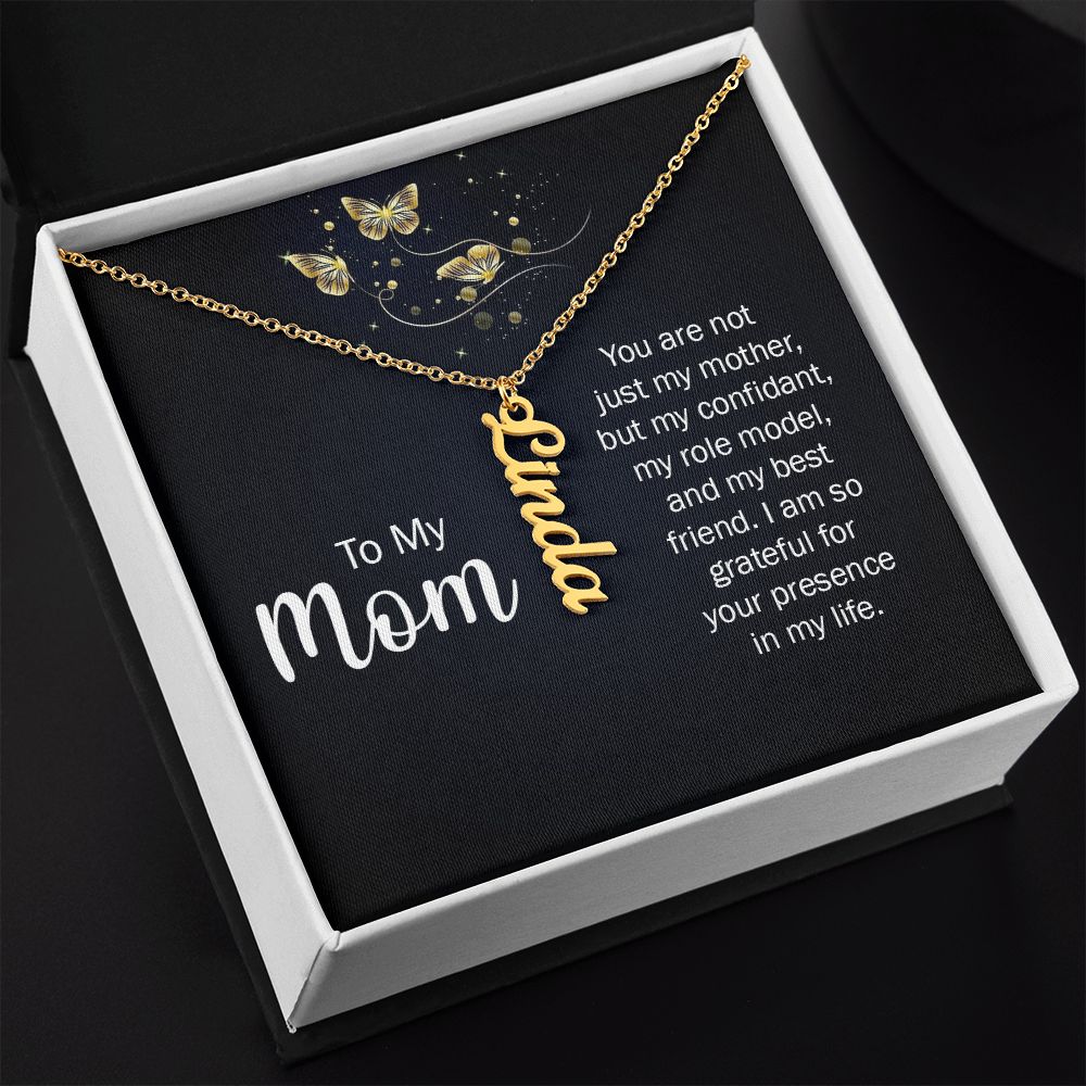 To My Mom You Are Not Just My Mother Vertical Name Necklace-Express Your Love Gifts