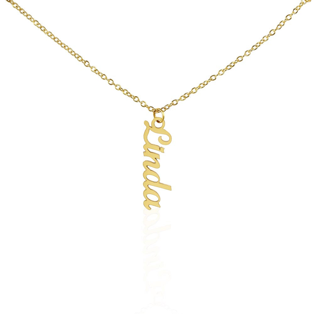 To My Wife Joy and Happiness Vertical Name Necklace-Express Your Love Gifts