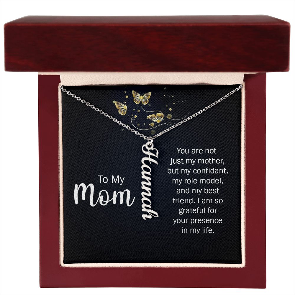 To My Mom You Are Not Just My Mother Vertical Name Necklace-Express Your Love Gifts