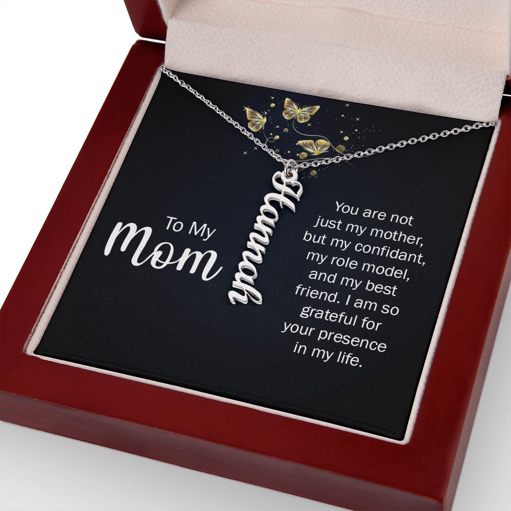 To My Mom You Are Not Just My Mother Vertical Name Necklace-Express Your Love Gifts