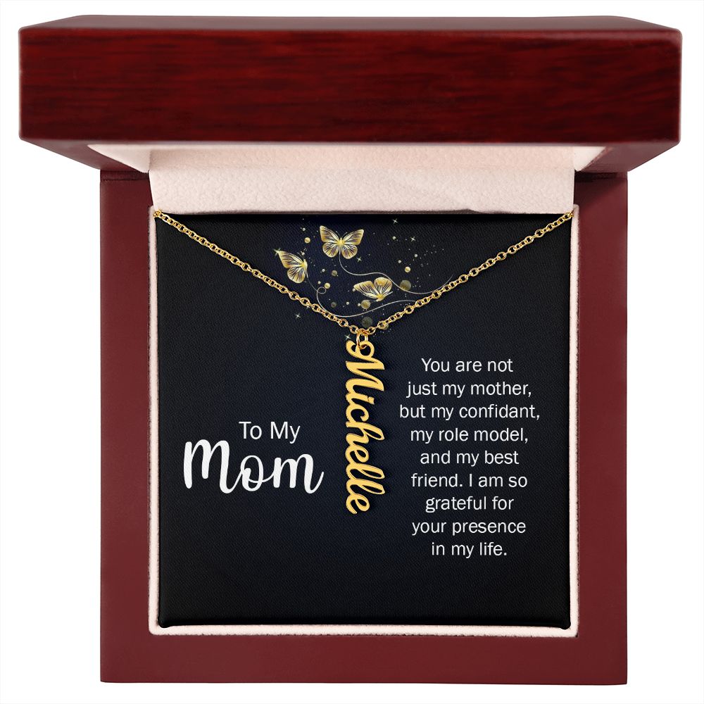 To My Mom You Are Not Just My Mother Vertical Name Necklace-Express Your Love Gifts