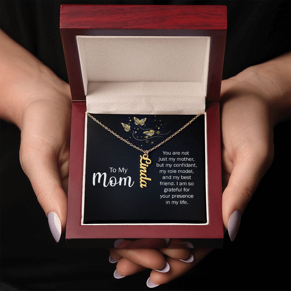 To My Mom You Are Not Just My Mother Vertical Name Necklace-Express Your Love Gifts