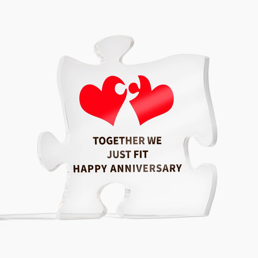 Together We Fit Printed Acrylic Puzzle Plaque-Express Your Love Gifts