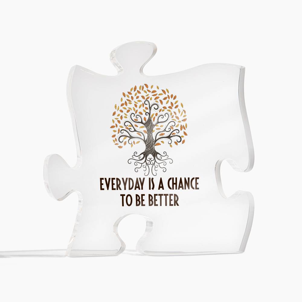 Everyday is a Chance to be Better Printed Acrylic Puzzle Plaque-Express Your Love Gifts