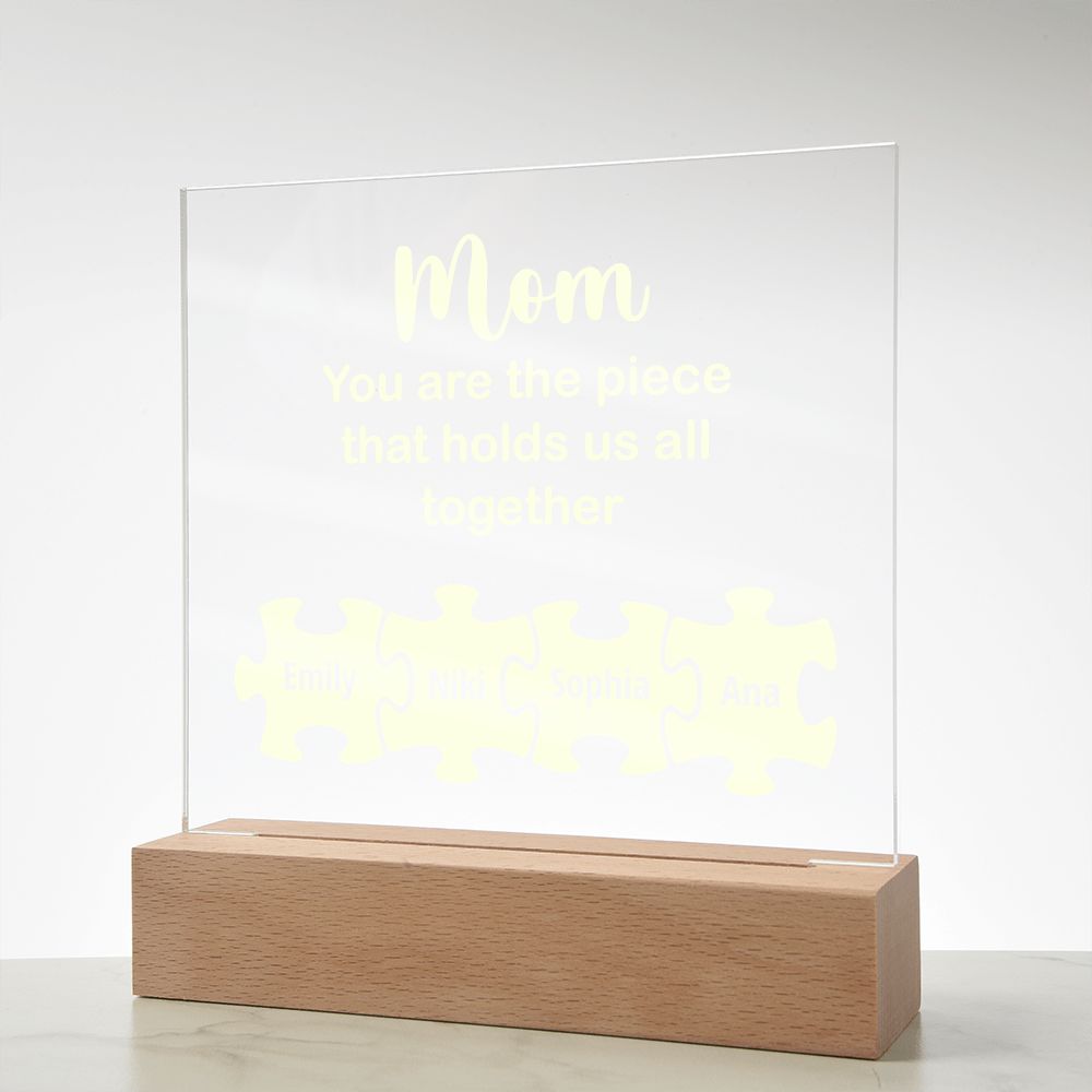 Mom You Are The Piece Acrylic Square Plaque-Express Your Love Gifts