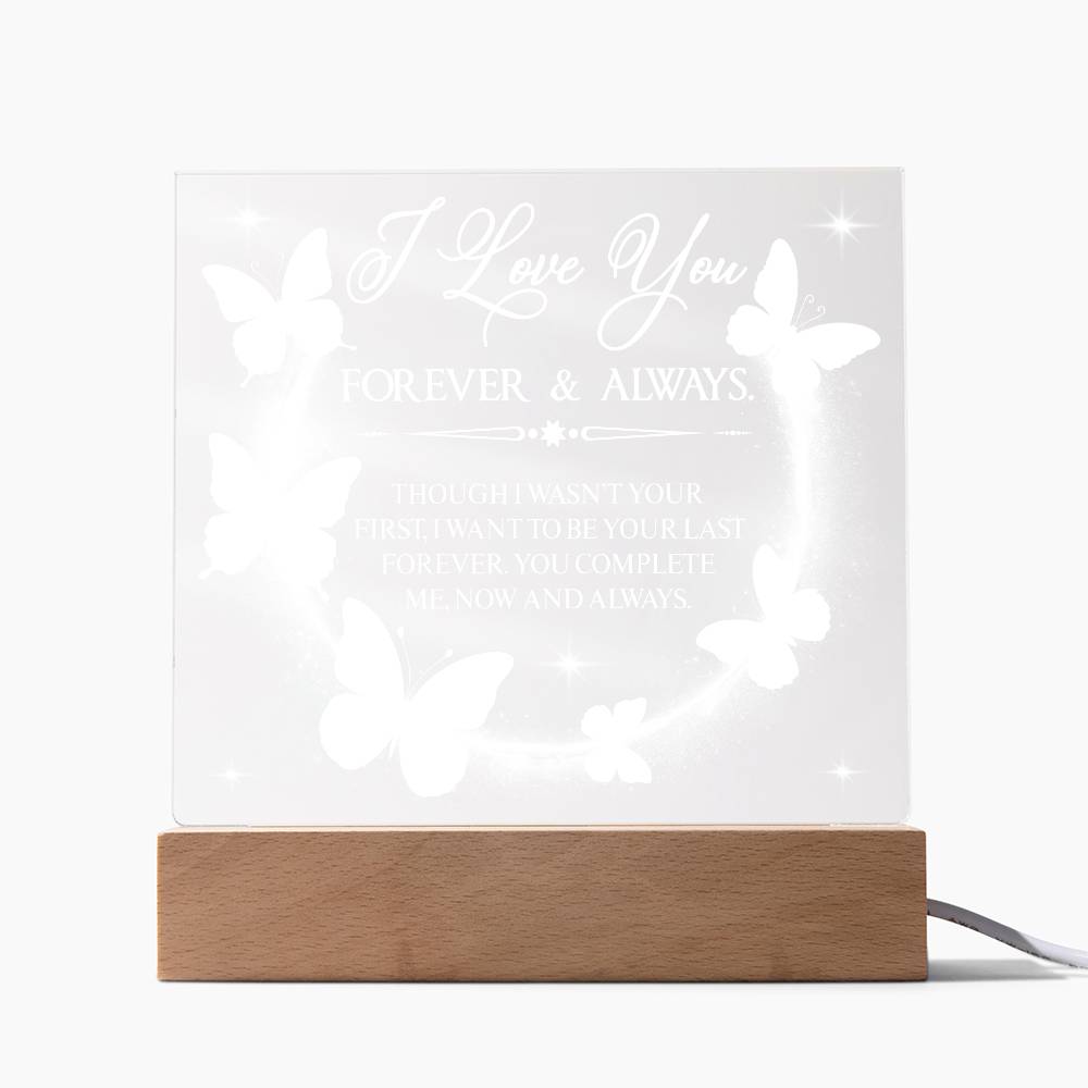 Butterfly Love Printed Square Shaped Acrylic Plaque-Express Your Love Gifts