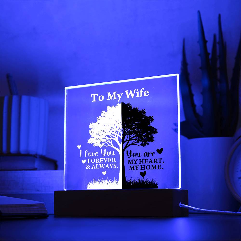 You Are My Heart Printed Square Shaped Acrylic Plaque-Express Your Love Gifts