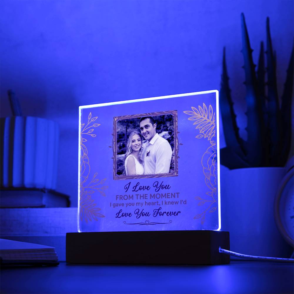 From The Moment Printed Square Shaped Acrylic Plaque-Express Your Love Gifts