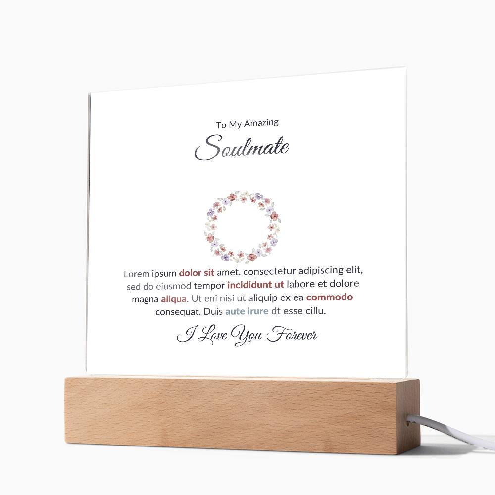 To My Daughter Lorem Ipsum Dolor Printed Square Shaped Acrylic Plaque-Express Your Love Gifts