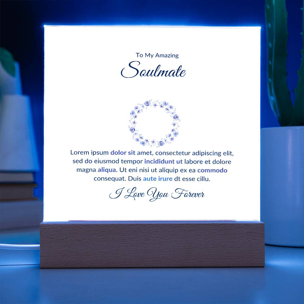 To My Daughter Lorem Ipsum Dolor Printed Square Shaped Acrylic Plaque-Express Your Love Gifts