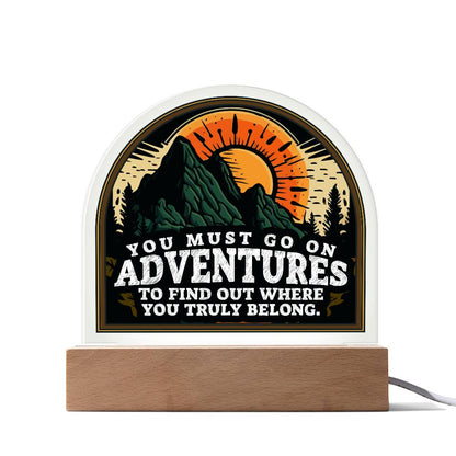 Adventure Printed Acrylic Dome Plaque-Express Your Love Gifts