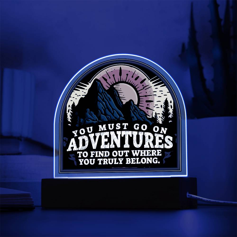 Adventure Printed Acrylic Dome Plaque-Express Your Love Gifts