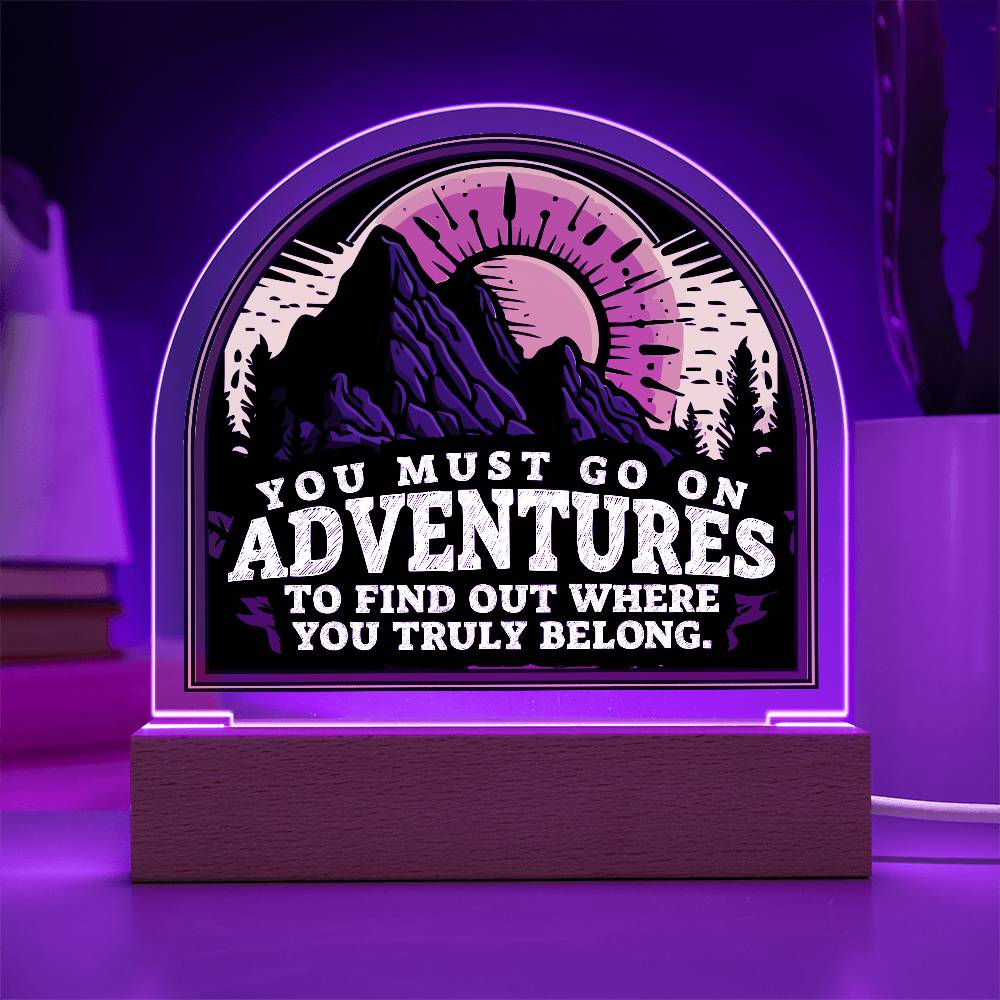 Adventure Printed Acrylic Dome Plaque-Express Your Love Gifts