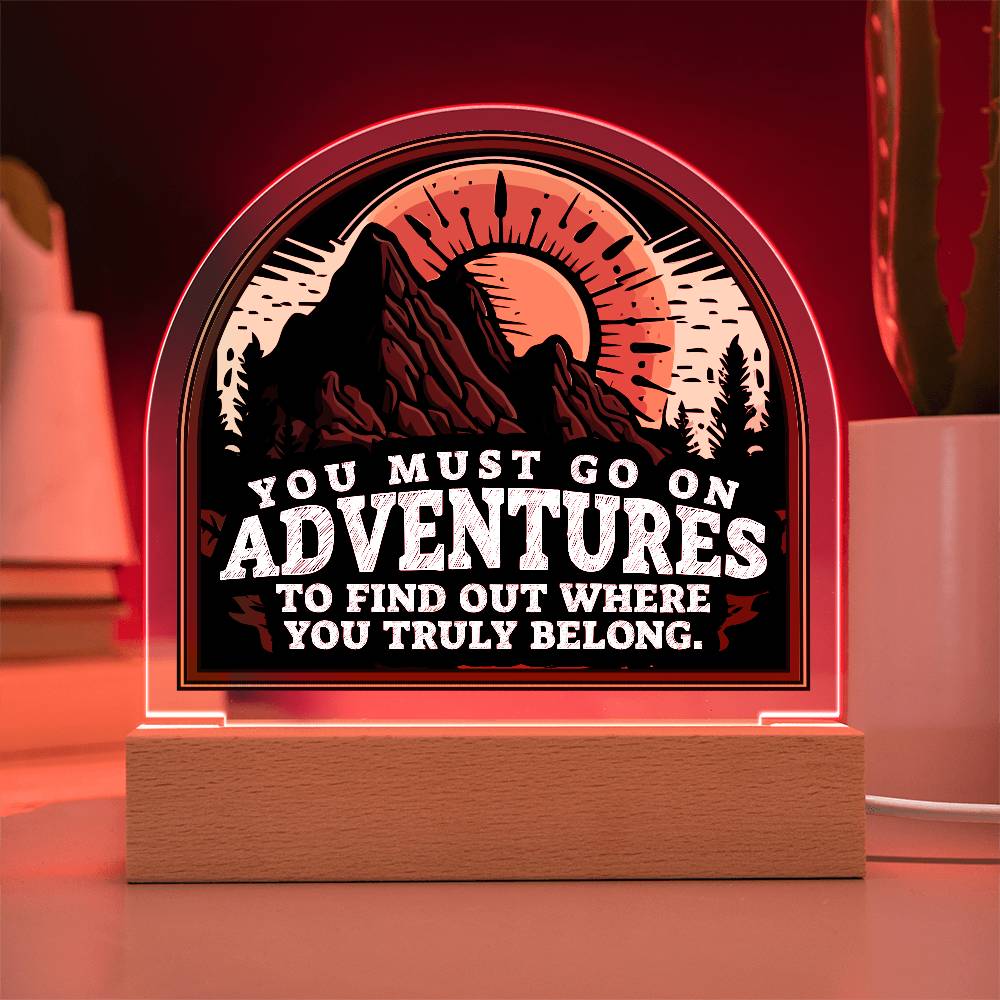 Adventure Printed Acrylic Dome Plaque-Express Your Love Gifts