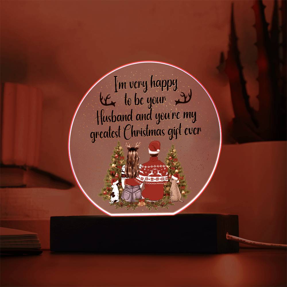 I'm Very Happy No Base Printed Circle Acrylic Plaque-Express Your Love Gifts