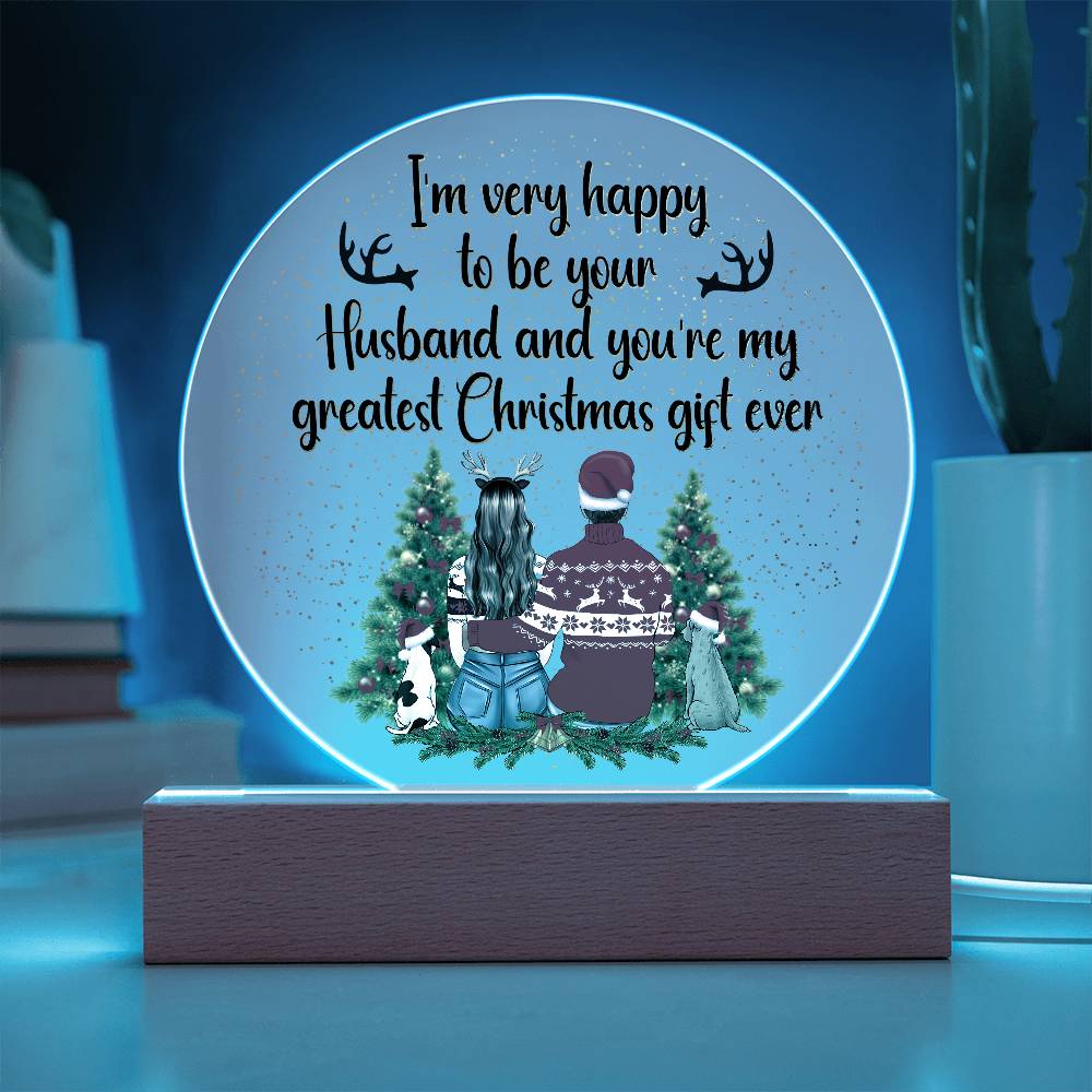 I'm Very Happy No Base Printed Circle Acrylic Plaque-Express Your Love Gifts