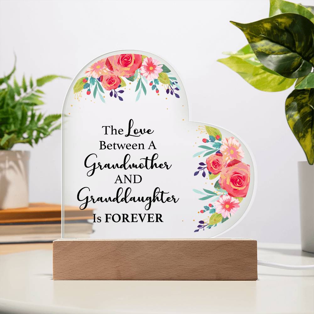 The Love Printed Heart Shaped Acrylic Plaque-Express Your Love Gifts