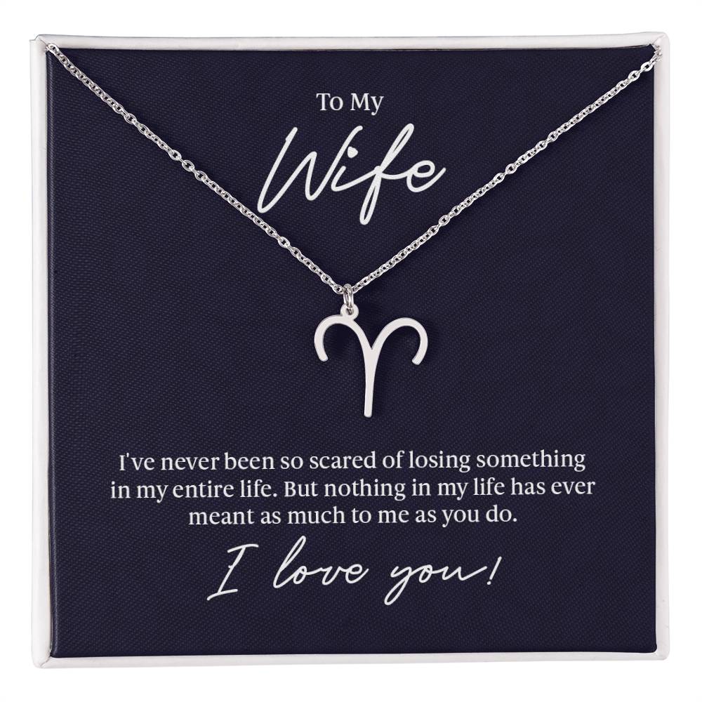 To My Wife Losing Someone Zodiac Name Necklace-Express Your Love Gifts