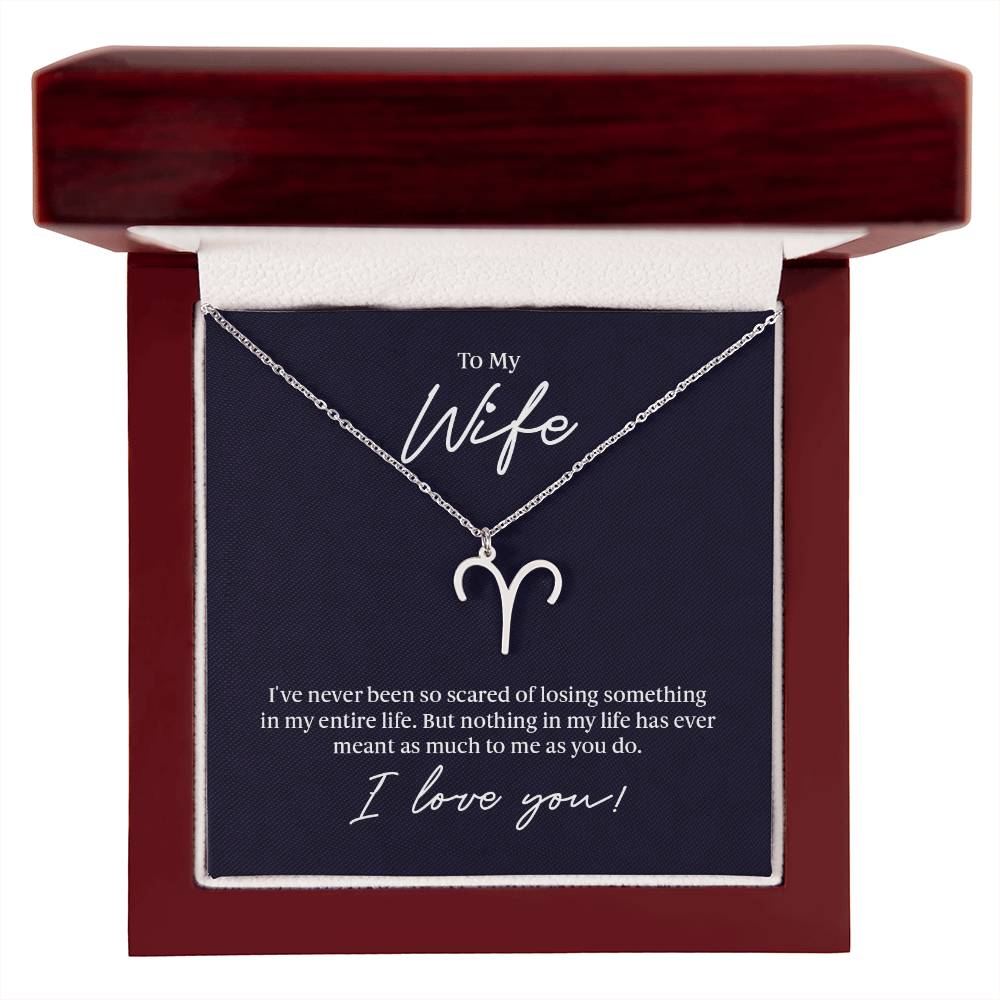 To My Wife Losing Someone Zodiac Name Necklace-Express Your Love Gifts