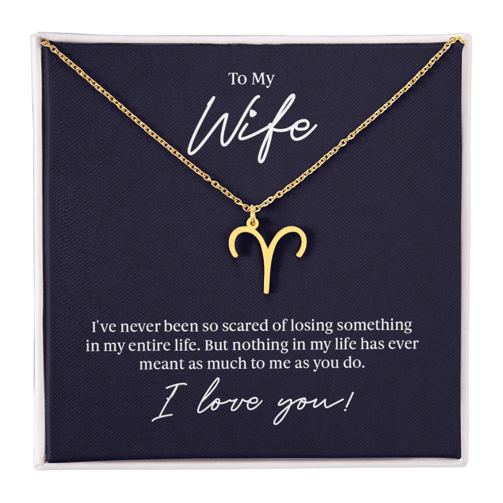 To My Wife Losing Someone Zodiac Name Necklace-Express Your Love Gifts