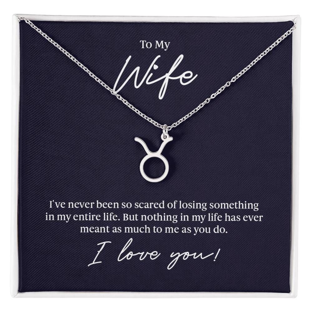 To My Wife Losing Someone Zodiac Name Necklace-Express Your Love Gifts