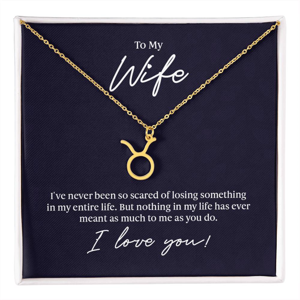 To My Wife Losing Someone Zodiac Name Necklace-Express Your Love Gifts