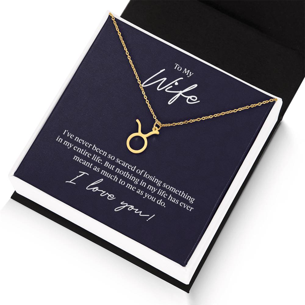 To My Wife Losing Someone Zodiac Name Necklace-Express Your Love Gifts