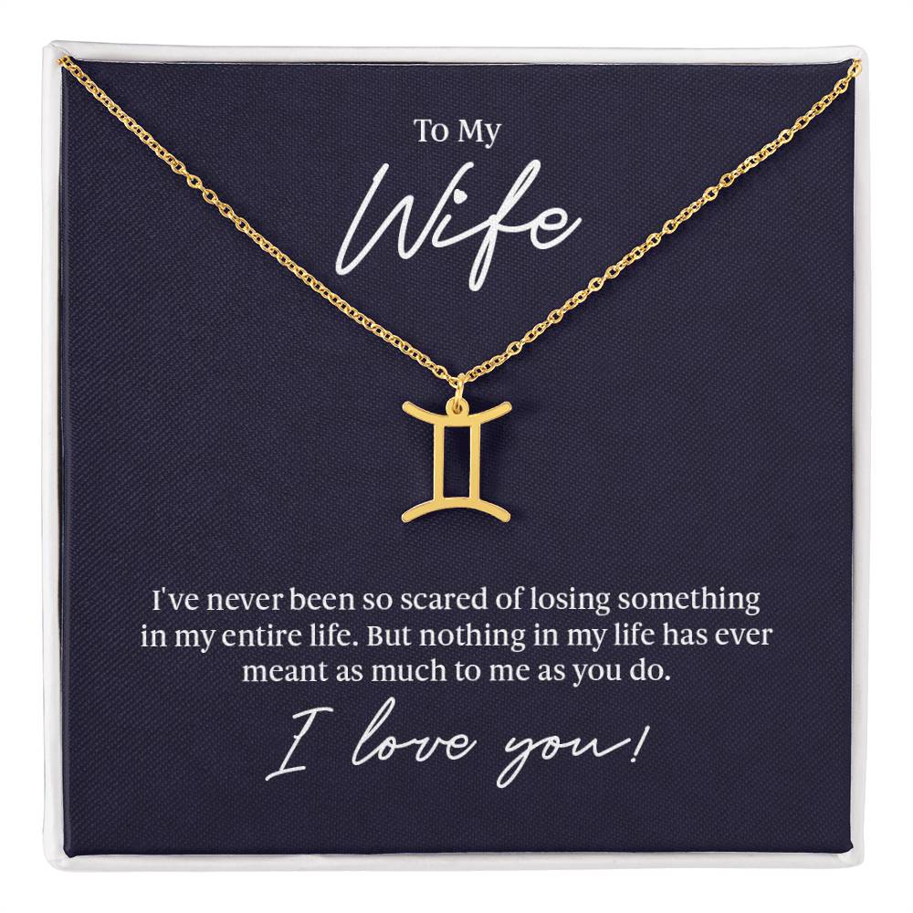 To My Wife Losing Someone Zodiac Name Necklace-Express Your Love Gifts