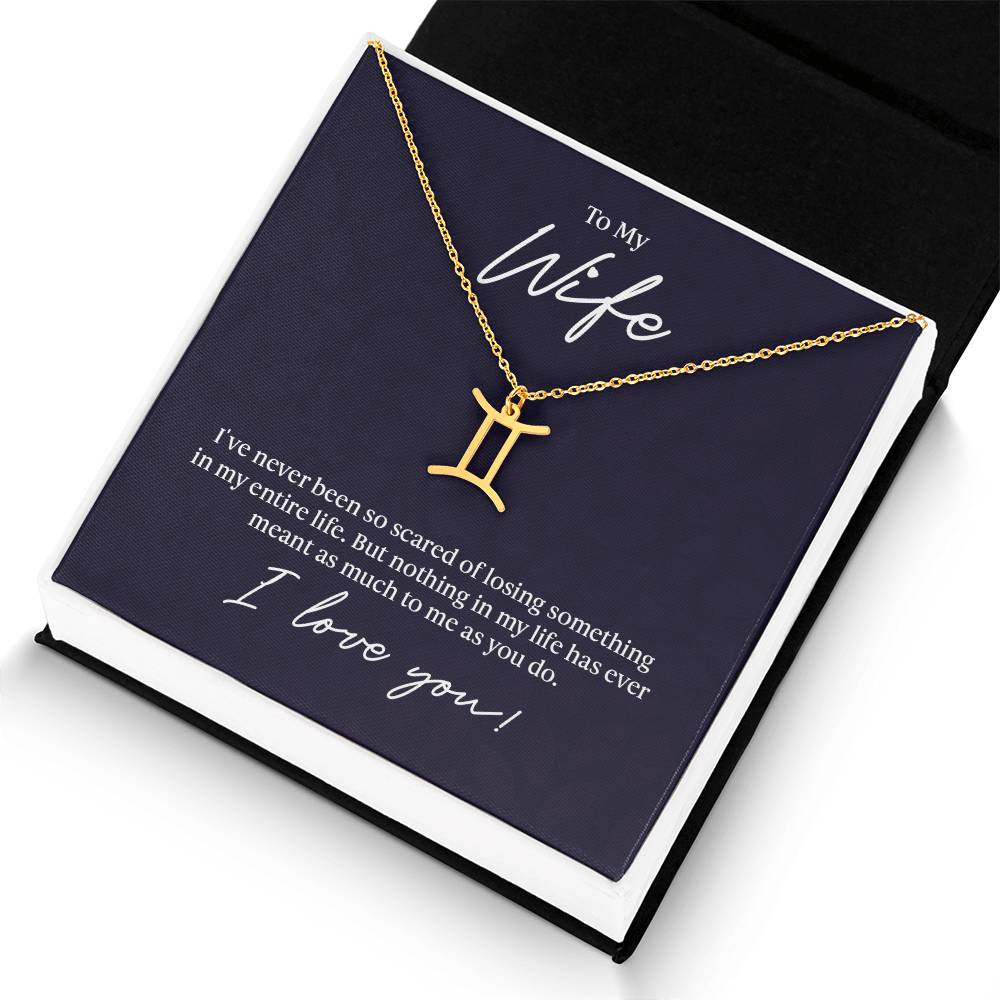 To My Wife Losing Someone Zodiac Name Necklace-Express Your Love Gifts