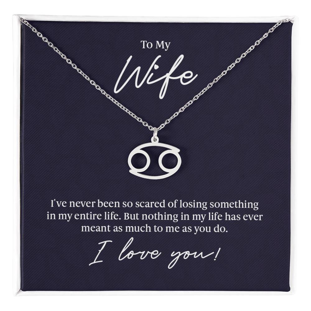 To My Wife Losing Someone Zodiac Name Necklace-Express Your Love Gifts