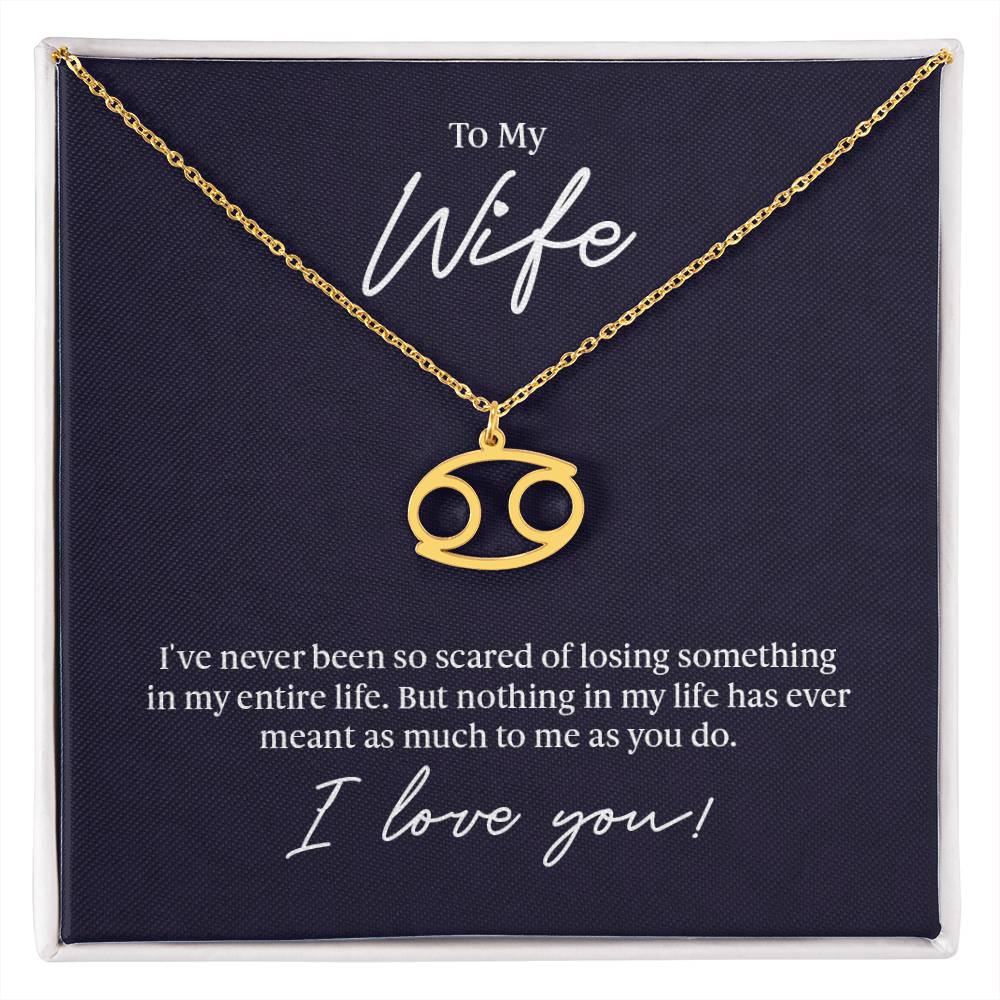 To My Wife Losing Someone Zodiac Name Necklace-Express Your Love Gifts