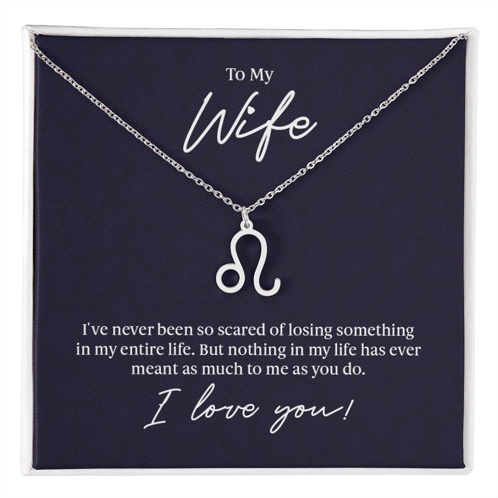 To My Wife Losing Someone Zodiac Name Necklace-Express Your Love Gifts