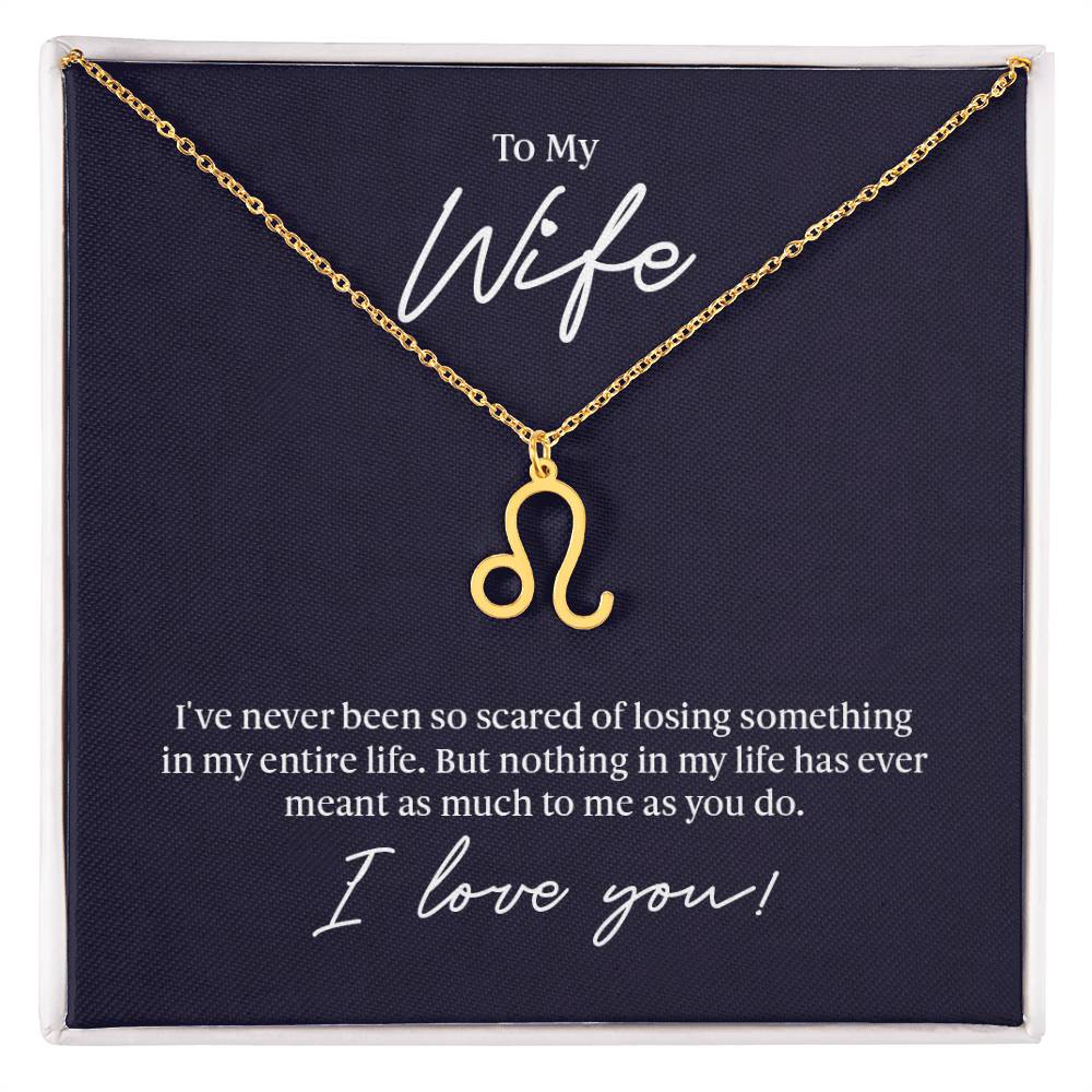 To My Wife Losing Someone Zodiac Name Necklace-Express Your Love Gifts