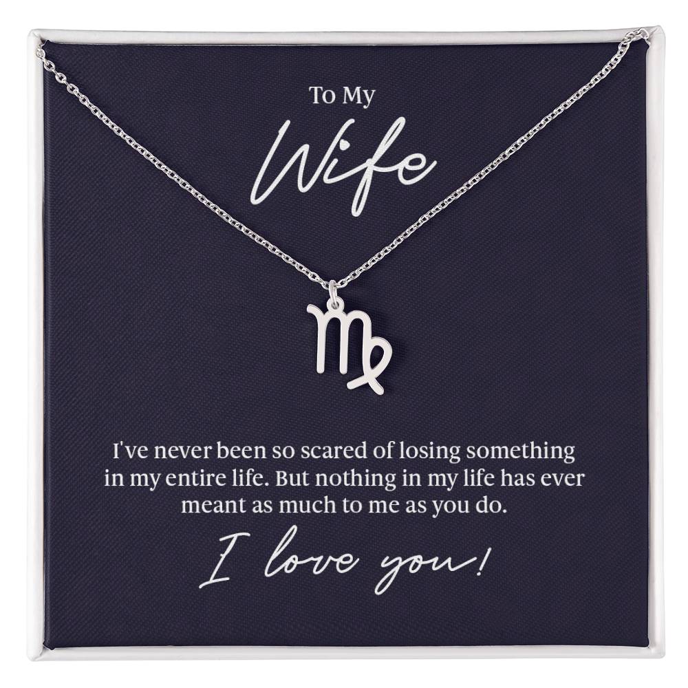 To My Wife Losing Someone Zodiac Name Necklace-Express Your Love Gifts