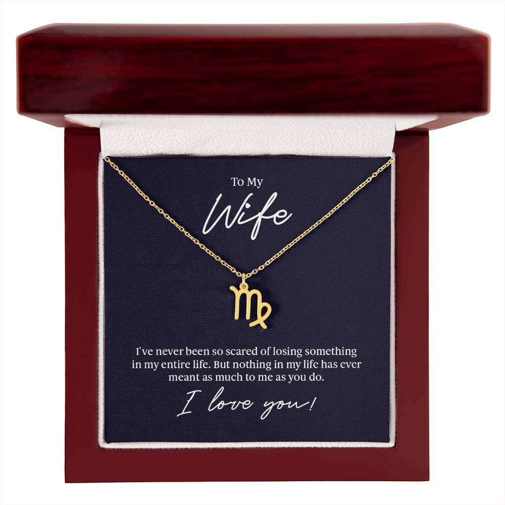 To My Wife Losing Someone Zodiac Name Necklace-Express Your Love Gifts