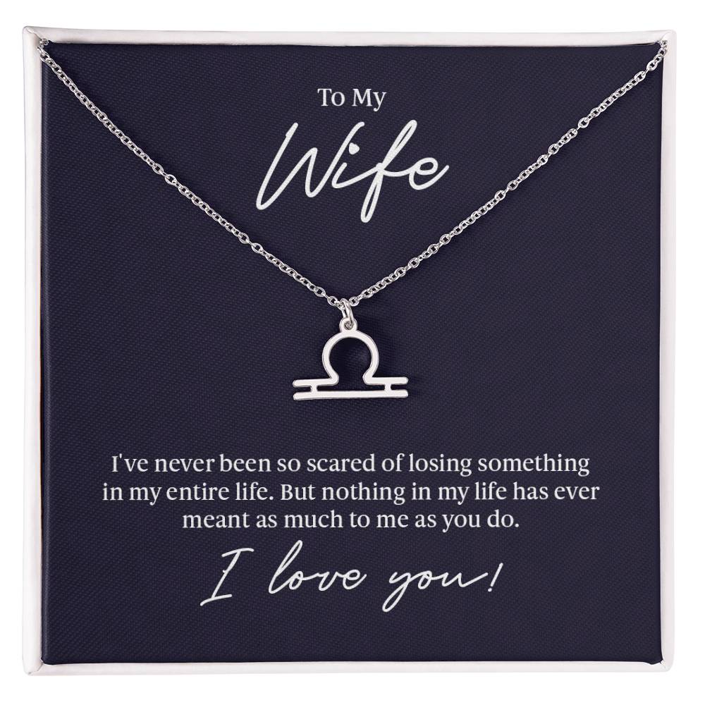 To My Wife Losing Someone Zodiac Name Necklace-Express Your Love Gifts