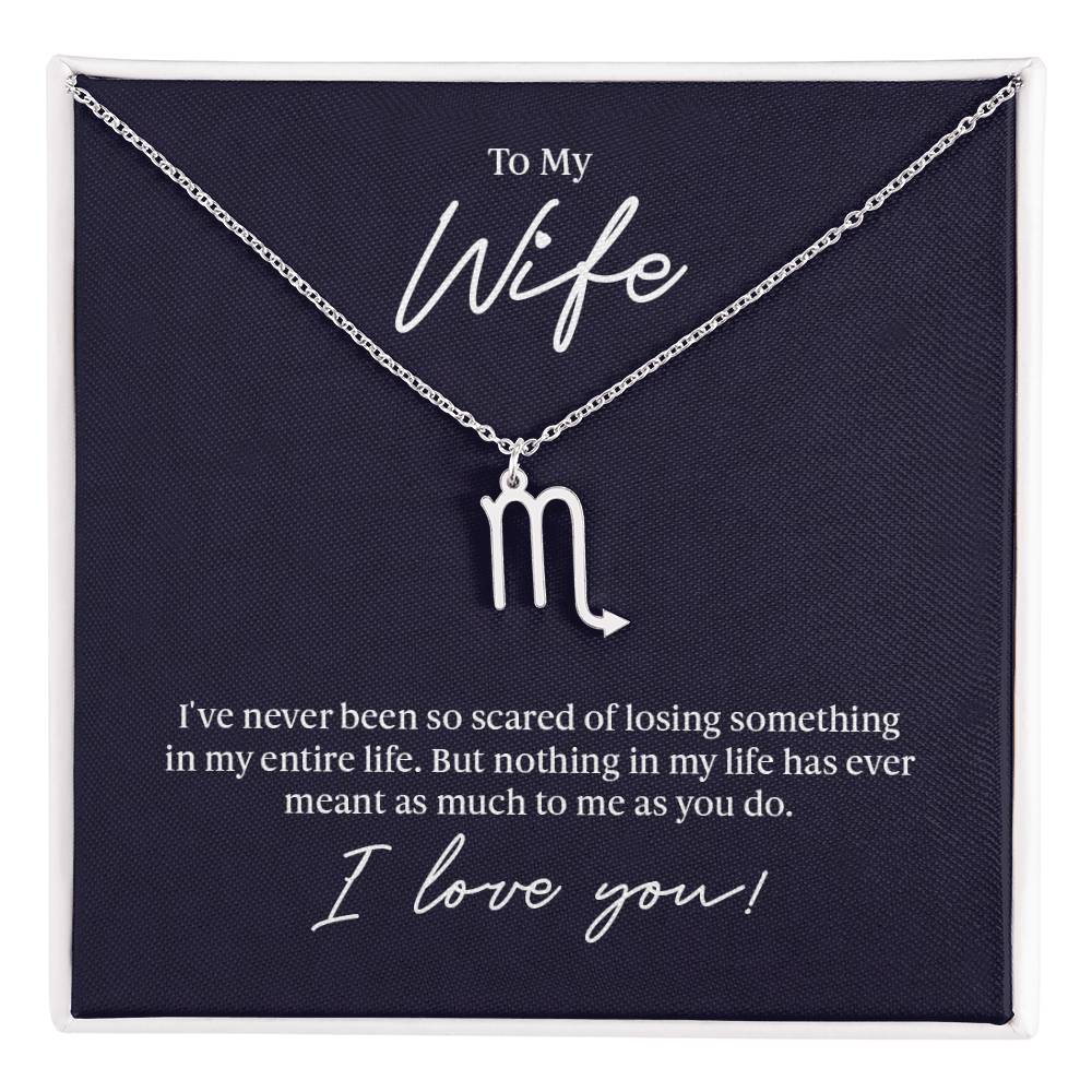 To My Wife Losing Someone Zodiac Name Necklace-Express Your Love Gifts